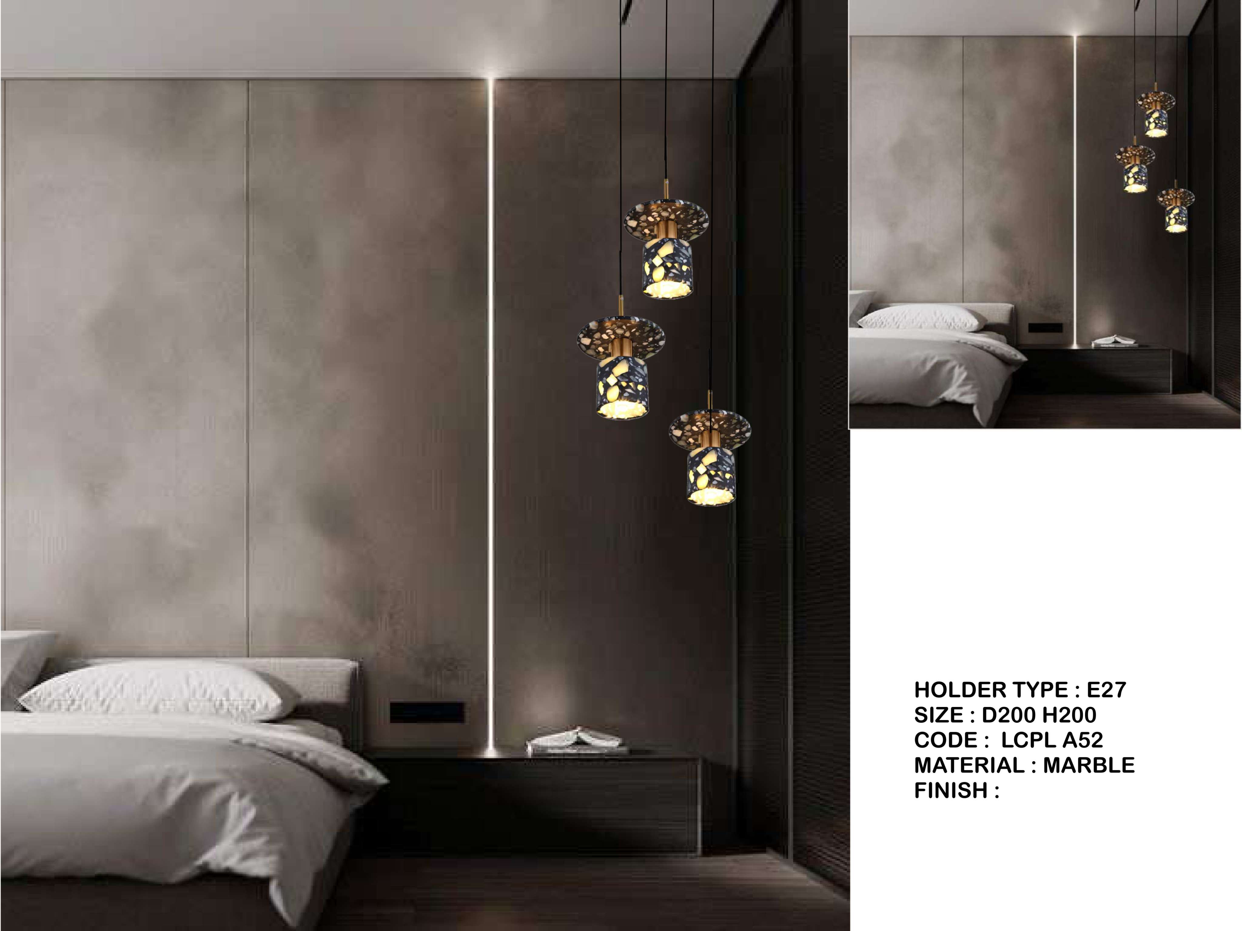 Beyond Lights - Marble Hanging Light- LCHL